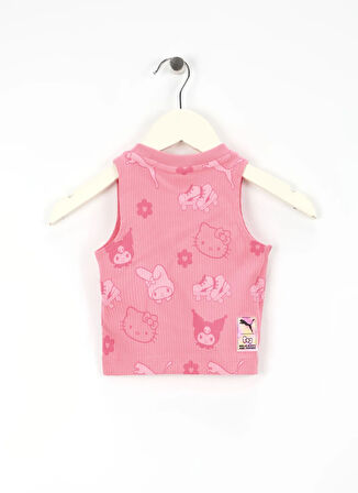 Puma Desenli Pembe Kız Çocuk Atlet 63006622-PUMA X HELLO KITTY & FRIEN