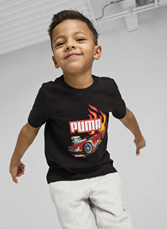 Puma Siyah Erkek Çocuk T-Shirt 63006901-PUMA X HOT WHEELS Graphic