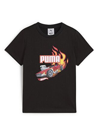 Puma Siyah Erkek Çocuk T-Shirt 63006901-PUMA X HOT WHEELS Graphic