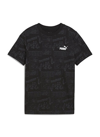 Puma Siyah Erkek Çocuk T-Shirt 68514601-MID90S AOP Tee B PUMA Blac