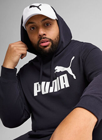 68257216 ESS No. 1 Logo Hoodie TR N Siyah Kapüşonlu Regular Fit Baskılı Erkek Sweatshirt