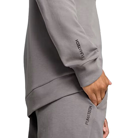 Pumatech Crew Erkek Gri Antrenman T-Shirt 68459979