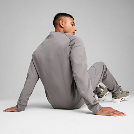 Pumatech Crew Erkek Gri Antrenman T-Shirt 68459979