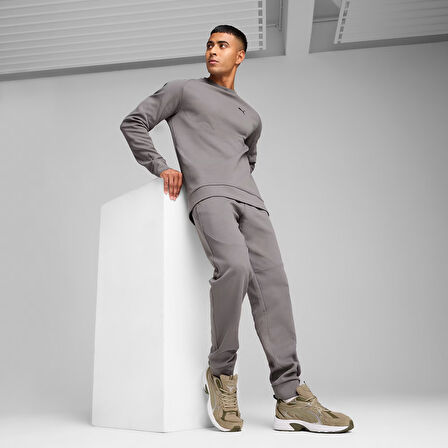 Pumatech Crew Erkek Gri Antrenman T-Shirt 68459979