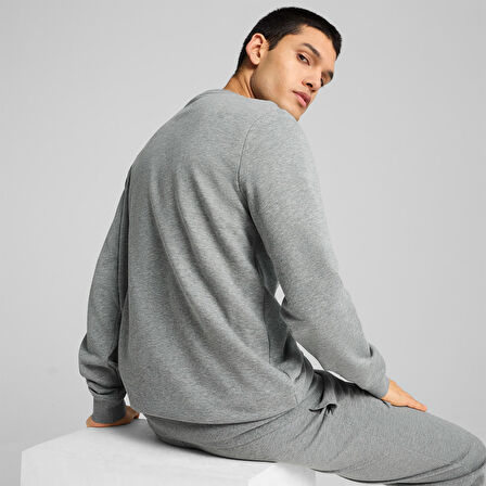 Puma Erkek Sweatshirt Essentials Small No 1 Logo Crew