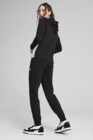 Kadın Hooded Sweat Eşofman Takımı - Siyah | S