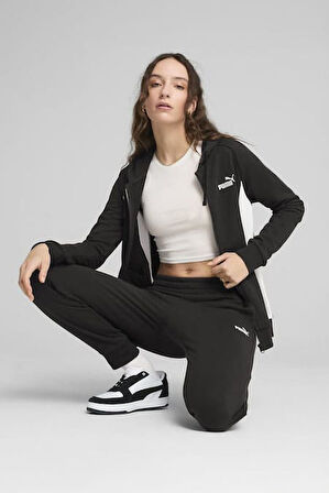 Kadın Hooded Sweat Eşofman Takımı - Siyah | XL