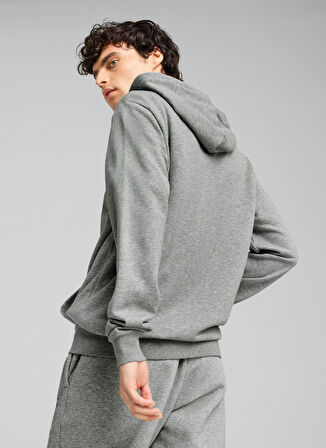 68259203 ESS Full-Zip Hoodie TR Med Siyah Kapüşonlu Normal Bel Regular Fit Erkek Zip Ceket
