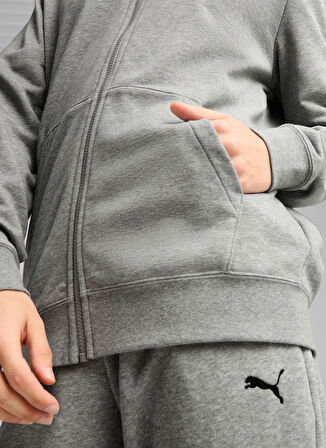 68259203 ESS Full-Zip Hoodie TR Med Siyah Kapüşonlu Normal Bel Regular Fit Erkek Zip Ceket