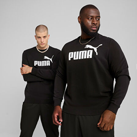 Puma Ess No 1 Logo Crew Erkek Siyah Sweatshirt