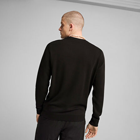 Puma Ess No 1 Logo Crew Erkek Siyah Sweatshirt