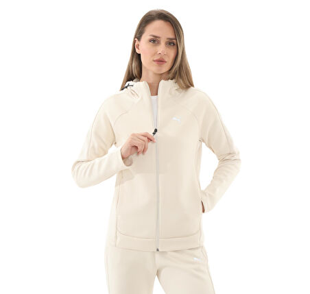 685050-87 Puma Evostrıpe Full-Zip Hoodie Kadın Ceket Krem