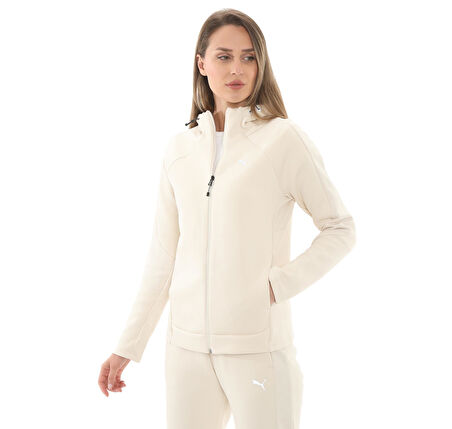 685050-87 Puma Evostrıpe Full-Zip Hoodie Kadın Ceket Krem