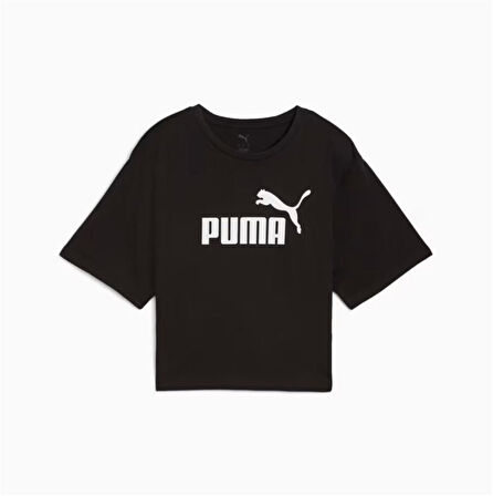Puma ESS Cropped No:1 Logo Tee Siyah Kadın Spor Tişört - 684972 01