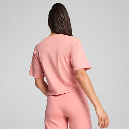 Puma Cropped No.1 Logo Tee Pembe Kadın Spor Tişört - 684972 18