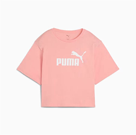 Puma Cropped No.1 Logo Tee Pembe Kadın Spor Tişört - 684972 18