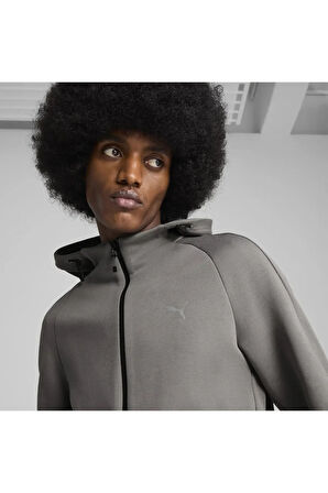 EVOSTRIPE Full-Zip Hoodie Gri Erkek Fermuarlı Ceket