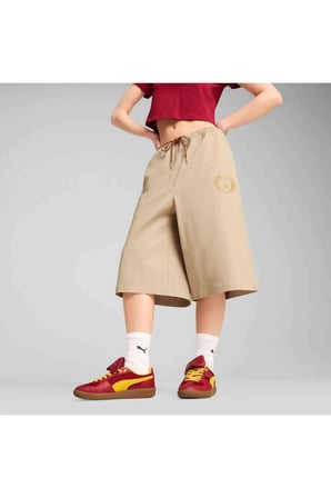 X HARRY POTTER Jorts Bej Kadın Rahat Kesim Şort