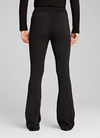 63154201 ESS High-Waist Flared Legg Siyah Lastikli Bel Slim Fit Kadın Tayt
