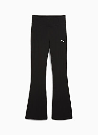63154201 ESS High-Waist Flared Legg Siyah Lastikli Bel Slim Fit Kadın Tayt