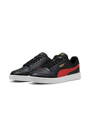 Erkek Puma Shuffle Günlük Sneaker - Siyah / Kırmızı | 42,5
