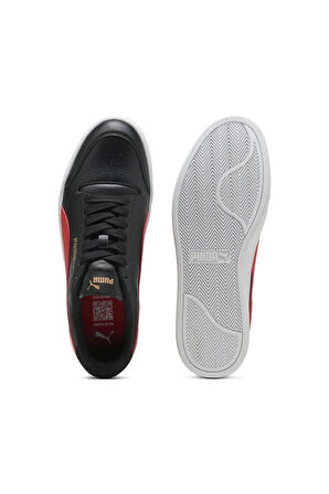 Erkek Puma Shuffle Günlük Sneaker - Siyah / Kırmızı | 42,5