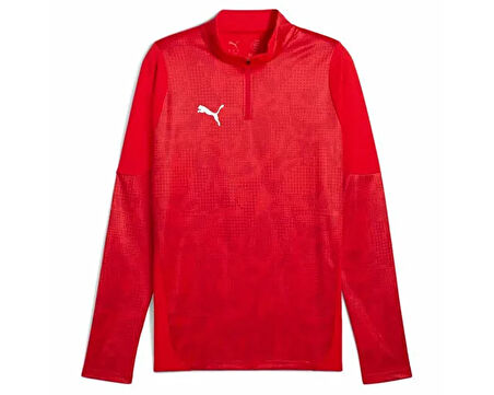 Puma Teamcup Training 1/4 Zip Top Erkek Futbol Uzun Kollu Antrenman Üstü 65916401 Beyaz