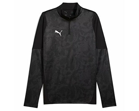 Puma Teamcup Training 1/4 Zip Top Erkek Futbol Uzun Kollu Antrenman Üstü 65916403 Siyah