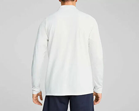 Puma Teamcup Training 1/4 Zip Top Erkek Futbol Uzun Kollu Antrenman Üstü 65916404 Beyaz