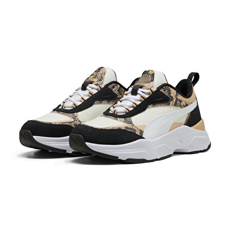 Puma 400693 Cassia Snake Chic Spor Ayakkabı Krem