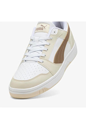 PUMA 39232838 REBOUND V6 LOW WHITE TOTALLY TAUPE KADIN SNEAKER