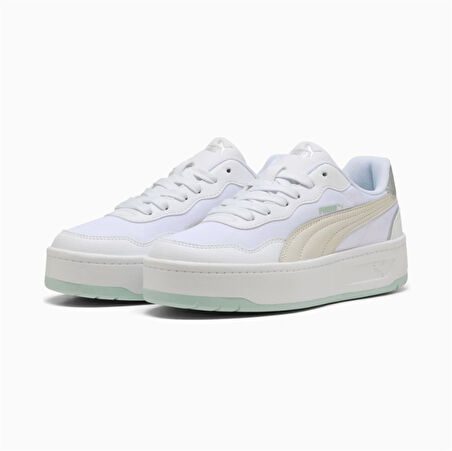 Puma Court Lally Skye Aqua Metal Beyaz Kadın Sneaker / Spor Ayakkabı - 401613 01