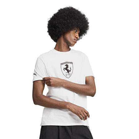 Ferrari Race Erkek Beyaz Günlük Stil T-Shirt 63018904