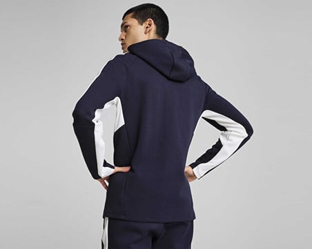 Puma Teamevostripe Hooded Jacket Erkek Futbol Kamp Ceketi 65994706 Erkek Futbol Kamp Ceketi