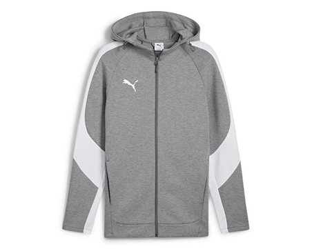 Puma Team Evostripe Hooded Erkek Futbol Kamp Ceketi 65994733 Gri