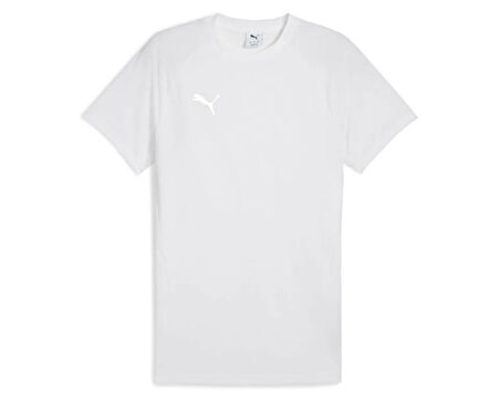 Puma Team Evostripe Tee Erkek Futbol Antrenman Tişörtü 65995304 Beyaz