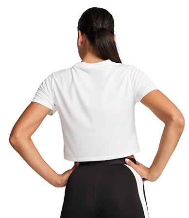 Puma Train All Day Essentials Baby Crop Kadın T-Shirt Beyaz