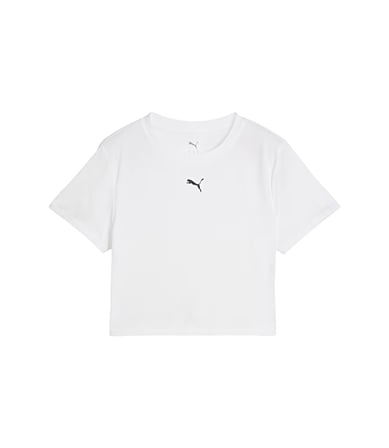 Puma Train All Day Essentials Baby Crop Kadın T-Shirt Beyaz