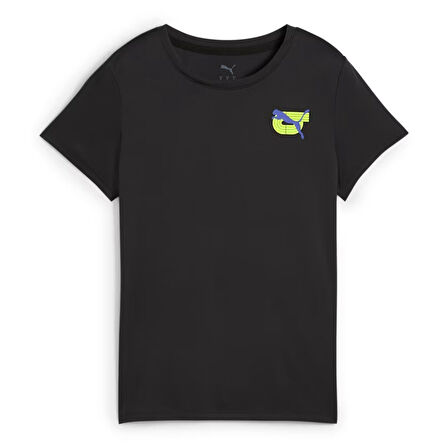 Graphics Kadın Siyah Koşu T-Shirt 52655301
