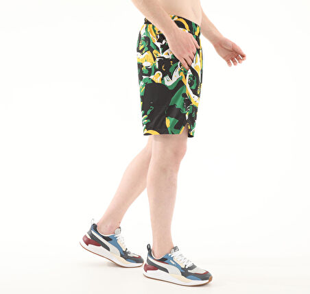 685444-01 Puma Rival Rage Aop Short Erkek Şort Ve Kapri Siyah