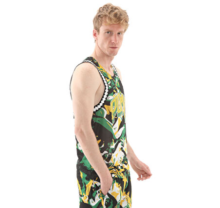 685449-02 Puma Rival Rage Aop Mesh Tank Erkek T-Shirt Siyah