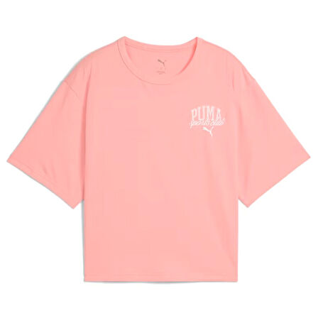 Class Relaxed Crop Kadın Pembe Günlük Stil T-Shirt 68503018