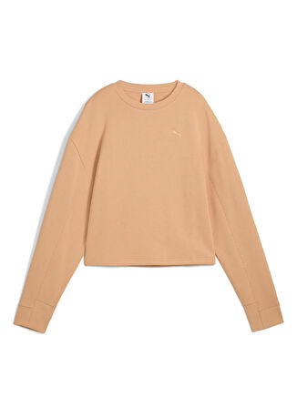 Puma 68505863 HER Relaxed Crew Krem Yuvarlak Yaka Regular Fit Düz Kadın Sweatshırt