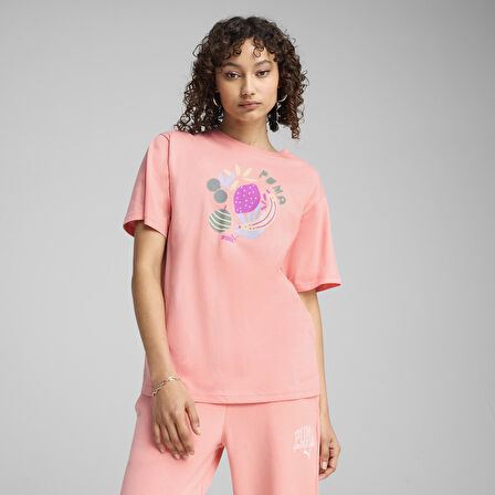 Puma 68508518 Graphics Relaxed Fruity Tee Kadın Spor Tişört