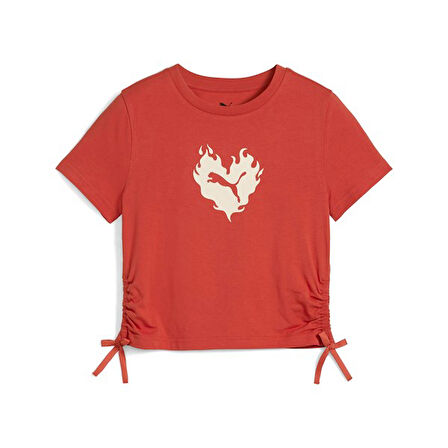 FLAMING LOVE Knotted Tee