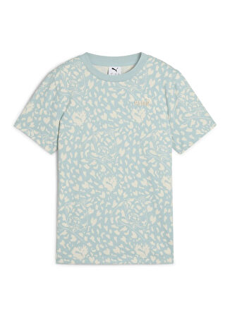 Puma Mint Kız Çocuk T-Shirt 68510667-FLAMING LOVE AOP Tee G Mod
