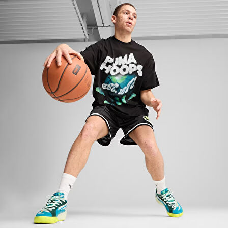 Hoop Dreamz Oversized Erkek Siyah Basketbol T-Shirt 63025901