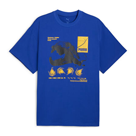Ancient Roars Erkek Mavi Basketbol T-Shirt 63066501