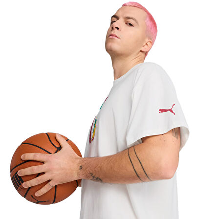 Dylan Exhibit IV Erkek Beyaz Basketbol T-Shirt 63067301