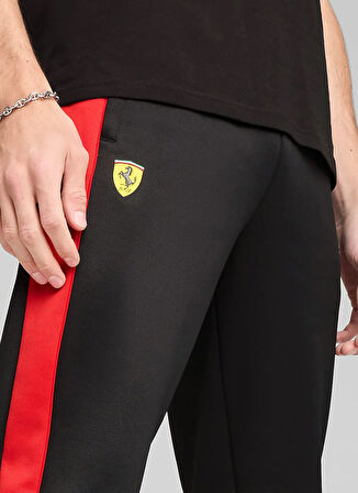 63019501 Ferrari Race MT7 Pants PUM Siyah Lastikli Bel Regular Fit Erkek Eşofman Altı